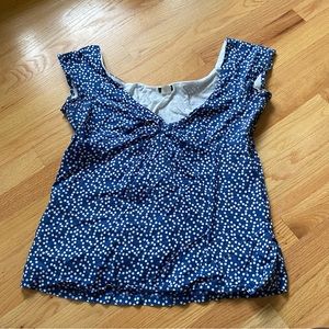 Off the shoulder polka dot dressy top